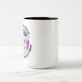 Franse Bulldog grappige quote Two-Tone Coffee Mok (Center)