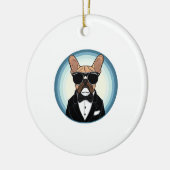 Franse Bulldog Grappige Schattigee kunst Keramisch Ornament (Links)