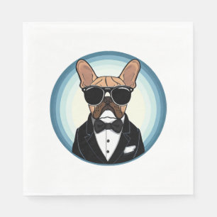 Franse Bulldog Grappige Schattigee kunst Servet