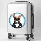 Franse Bulldog Grappige Schattigee kunst Sticker (Koffer)