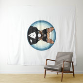 Franse Bulldog Grappige Schattigee kunst Wandkleed (In Situ (horizontaal))