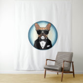 Franse Bulldog Grappige Schattigee kunst Wandkleed (In situ)