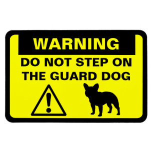 Franse Bulldog Grappige Waakhond Waarschuwing Magneet