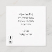 Franse Bulldog Groomer Paw Print Patroon Wit Vierkante Visitekaartje (Achterkant)