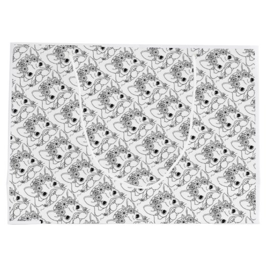 Franse Bulldog grote geschenk tas Groot Cadeauzakje (Achterkant)