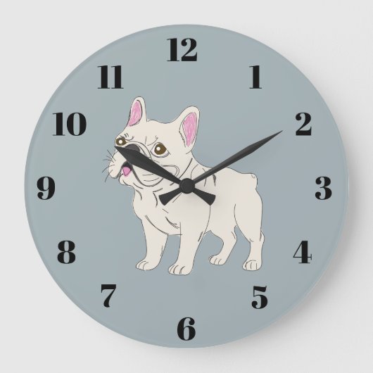 Franse Bulldog Grote Klok (Voorkant)