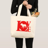 Franse Bulldog Grote Tote Bag (Voorkant (product))