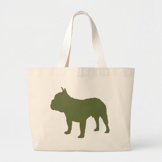 Franse Bulldog Grote Tote Bag (Voorkant)