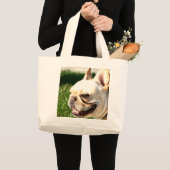 Franse Bulldog Grote Tote Bag (Voorkant (product))