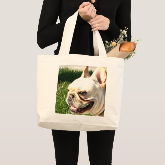 Franse Bulldog Grote Tote Bag (Voorkant (product))