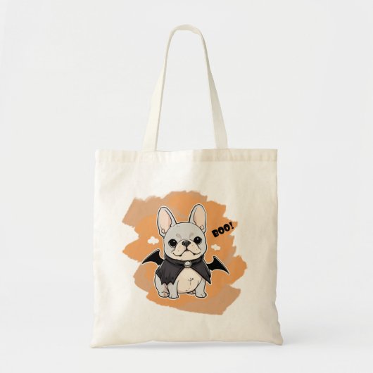 Franse Bulldog halloween boek! Tote Bag (Voorkant)