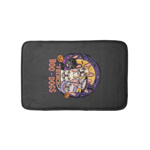 Franse Bulldog Halloween Boo Honden Vector Badmat