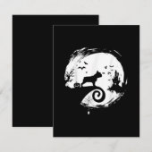 Franse Bulldog Halloween Costume Moon Gift Bedankkaart (Voorkant / Achterkant)