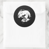 Franse Bulldog Halloween Costume Moon Gift Ronde Sticker (Tas)