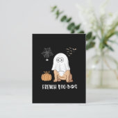 Franse Bulldog Halloween Cute Boo-Dog 2020 T - shi Bedankkaart (Staand voorkant)