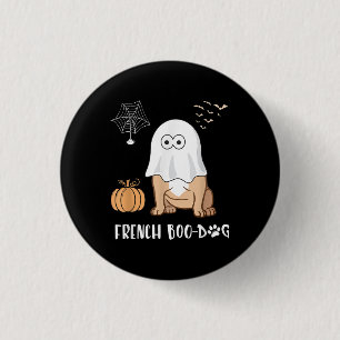 Franse Bulldog Halloween Cute Boo-Dog 2020 T - shi Ronde Button 3,2 Cm