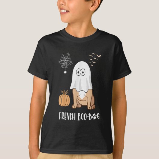 Franse Bulldog Halloween Cute Boo-Dog Gift T-shirt (Voorkant)