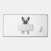 Franse Bulldog Halloween Dog Ghost Bureaumat (Keyboard & Muis)