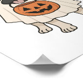 Franse Bulldog Halloween Dog Ghost Poster (Hoek)