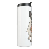 Franse Bulldog Halloween Dog Ghost Thermosbeker (Gedraaid links)