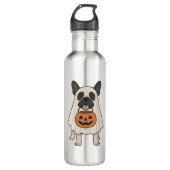 Franse Bulldog Halloween Dog Ghost Waterfles (Voorkant)
