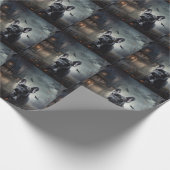 Franse Bulldog Halloween eng Cadeaupapier (Hoek)