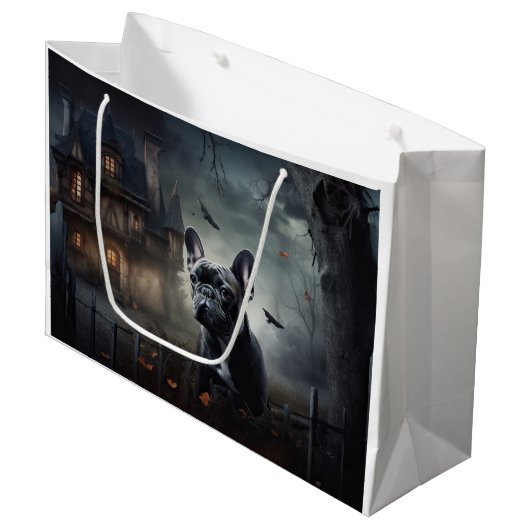 Franse Bulldog Halloween eng Groot Cadeauzakje (Voorkant Gekanteld)
