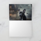 Franse Bulldog Halloween eng Kaart (Binnen)