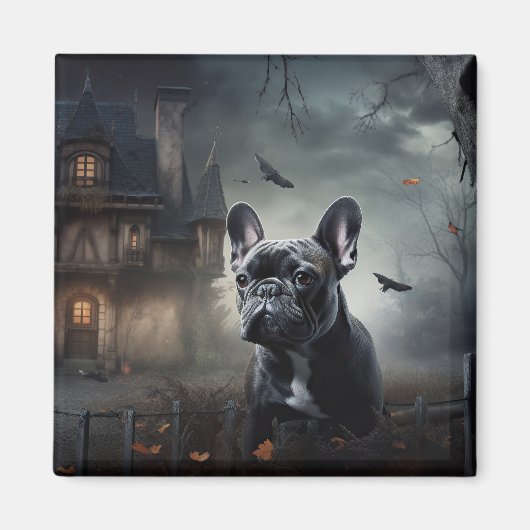 Franse Bulldog Halloween eng Magneet (Voorkant)