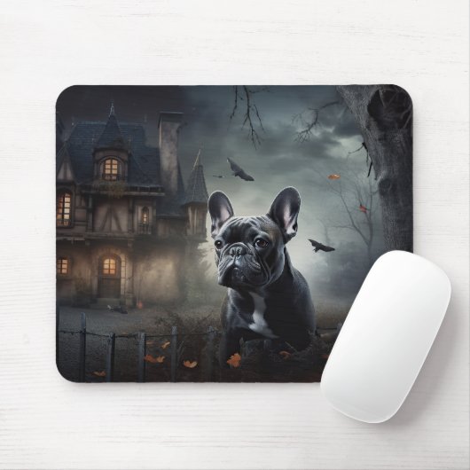Franse Bulldog Halloween eng Muismat (Met muis)
