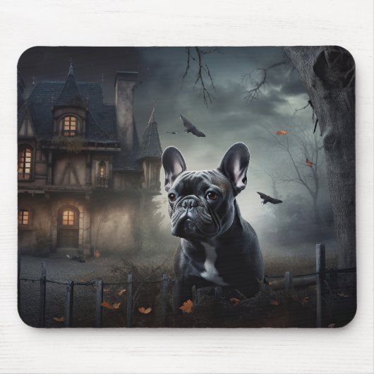 Franse Bulldog Halloween eng Muismat (Voorkant)
