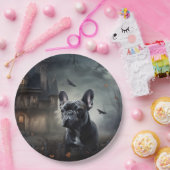 Franse Bulldog Halloween eng Papieren Bordje (Feest)