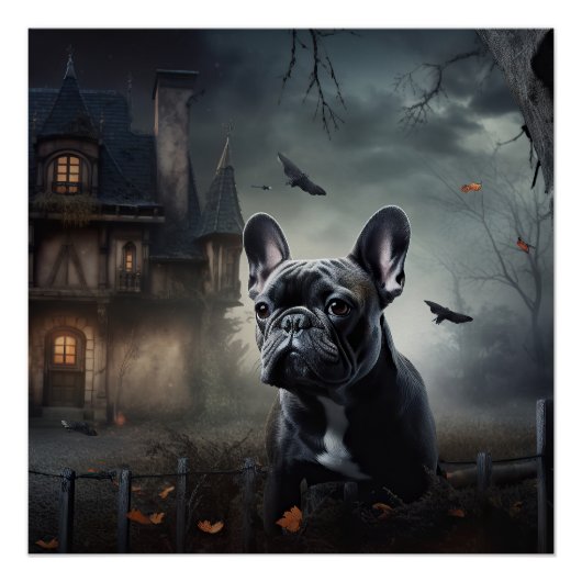 Franse Bulldog Halloween eng Perfect Poster (Voorkant)