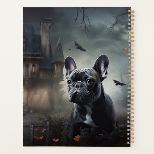 Franse Bulldog Halloween eng Planner (Achterkant)
