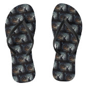Franse Bulldog Halloween eng Teenslippers (Voetbed)