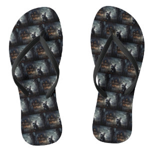 Franse Bulldog Halloween eng Teenslippers