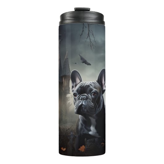 Franse Bulldog Halloween eng Thermosbeker (Voorkant)