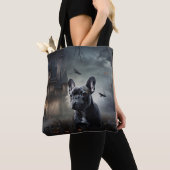Franse Bulldog Halloween eng Tote Bag (Dichtbij)