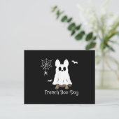 Franse Bulldog Halloween Franse Boo-Hond Honden Ca Feestdagenkaart (Staand voorkant)