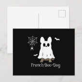 Franse Bulldog Halloween Franse Boo-Hond Honden Ca Feestdagenkaart (Voorkant / Achterkant)