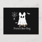 Franse Bulldog Halloween Franse Boo-Hond Honden Ca Feestdagenkaart (Voorkant)