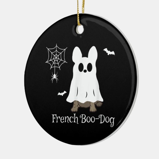 Franse Bulldog Halloween French Boo-Dog Dog Gift Keramisch Ornament (Links)