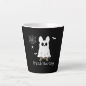 Franse Bulldog Halloween French Boo-Dog Dog Gift Latte Mok (Voorkant)