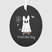 Franse Bulldog Halloween French Boo-Dog Dog Gift Ornament (voorkant)
