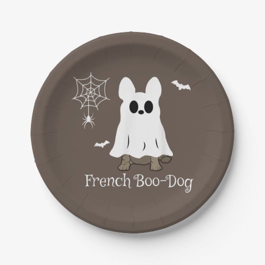 Franse Bulldog Halloween French Boo-Dog Dog Gift Papieren Bordje (Voorkant)