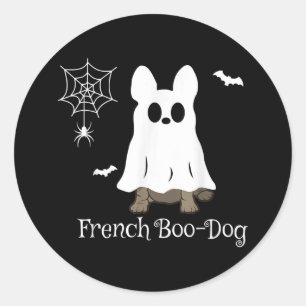 Franse Bulldog Halloween French Boo-Dog Dog Gift Ronde Sticker