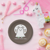 Franse Bulldog Halloween French Boo Dog Gift Papieren Bordje (Feest)