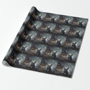 Franse Bulldog Halloween Griezelen Cadeaupapier