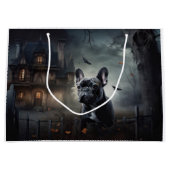 Franse Bulldog Halloween Griezelen Groot Cadeauzakje (Voorkant)