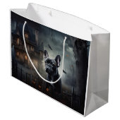 Franse Bulldog Halloween Griezelen Groot Cadeauzakje (Achterkant Gekanteld)